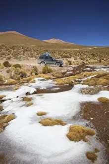 Jeep on the Altiplano, Potosi Department, Bolivia Jeep on the Altiplano, Potosi Department, Bolivia