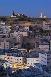 Jordan, Amman, elevated view of Central Amman and Citadel Jordan, Amman, elevated view of Central Amman and Citadel