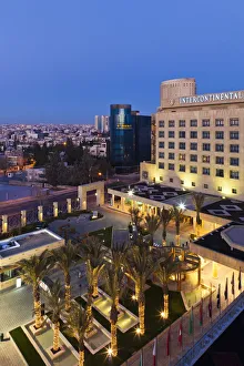 Jordan, Amman, elevated view of Intercontinental Hotel Jordan, Amman, elevated view of Intercontinental Hotel