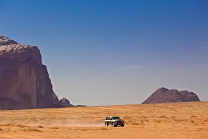 Jordan, Wadi Rum, Rum village, 4x4 jeep Jordan, Wadi Rum, Rum village, 4x4 jeep