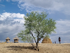 A Karo homestead close the Omo River A Karo homestead close the Omo River