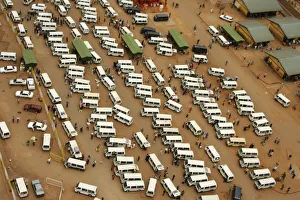 Kigali, Rwanda. An aerial view of the central bus station Kigali, Rwanda. An aerial view of the central bus station