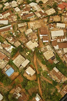 Kigali, Rwanda. An aerial view of the city slums Kigali, Rwanda. An aerial view of the city slums