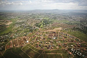 Kigali, Rwanda. An aerial view of a new suburb under construction Kigali, Rwanda. An aerial view of a new suburb under construction