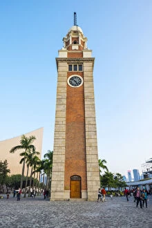 Rail Transportation Collection: Former Kowloon-Canton Railway Clock Tower, Tsim Sha Tsui, Kowloon, Hong Kong, China