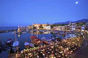 Kyrenia Castle and Harbour at Dusk, Kyrenia, North Cyprus Kyrenia Castle and Harbour at Dusk, Kyrenia, North Cyprus