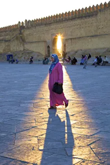 Lady in Sunlight, Fez, Morocco, North Africa Lady in Sunlight, Fez, Morocco, North Africa