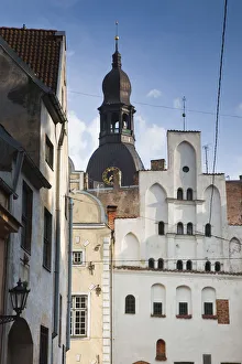 Latvia, Riga, Old Riga, Three Brothers houses, oldest in city Latvia, Riga, Old Riga, Three Brothers houses, oldest in city