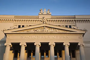 Latvia, Riga, Old Riga, Latvian National Opera, exterior, sunset Latvia, Riga, Old Riga, Latvian National Opera, exterior, sunset