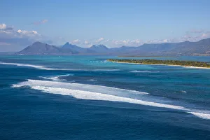Le Morne Brabant Peninsula and Tamarin in the background, Black River (Riviere Noire) Le Morne Brabant Peninsula and Tamarin in the background, Black River (Riviere Noire)