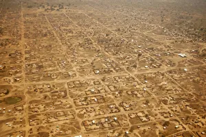 Leer, Unity State, South Sudan. Aerial view of the city Leer, Unity State, South Sudan. Aerial view of the city