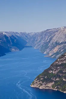 Light Fjord seen from the Pulpit Rock, Norway Light Fjord seen from the Pulpit Rock, Norway