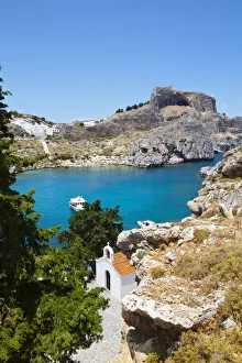 Lindos Acropolis & harbour, Lindos, Rhodes, Greece Lindos Acropolis & harbour, Lindos, Rhodes, Greece