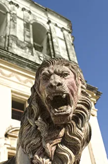 Lion statue, Cathedral, Leon, Nicaragua Lion statue, Cathedral, Leon, Nicaragua