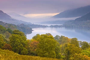 Images Dated 25th February 2015: Loch Doine and Loch Voil on a misty autumn morning, Balquhidder Valley, Loch Lomond