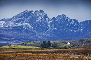 Lone Farmhouse below The Cullins, Isle of Skye, Highland Region, Scotland Lone Farmhouse below The Cullins, Isle of Skye, Highland Region, Scotland