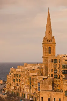Malta, Valletta, St. Pauls Anglican Cathedral from St. Andrews Bastion Malta, Valletta, St. Pauls Anglican Cathedral from St. Andrews Bastion