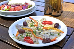 Images Dated 27th October 2015: Marinated Whitebait, Paxos, The Ionian Islands, Greek Islands, Greece, Europe