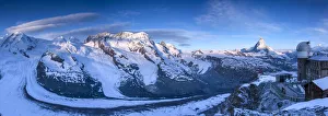 Matterhorn, Monte Rosa range & Gornergletscher, Zermatt, Valais, Switzerland Matterhorn, Monte Rosa range & Gornergletscher, Zermatt, Valais, Switzerland