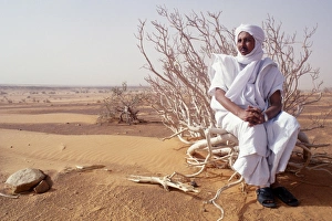 Mauritania, Tagant, Mauritanian guide in the desert Mauritania, Tagant, Mauritanian guide in the desert
