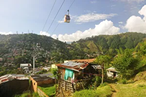 Medellin Cable Car, Colombia, South America Medellin Cable Car, Colombia, South America