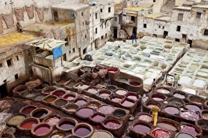 Medieval traditional tanneries of Fez Morocco Medieval traditional tanneries of Fez Morocco