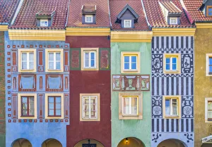 Prints of Merchants houses, Old Market square, Poznan, Poland, Eastern Europe Poland Prints: Merchants Houses Print, Old Market Square, Poznan, Poland