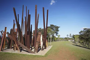 Modern art by Chris Burden at Centro de Arte Contemporanea Inhotim, Brumadinho, Belo Modern art by Chris Burden at Centro de Arte Contemporanea Inhotim, Brumadinho, Belo