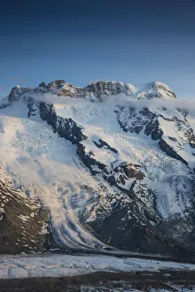 Swiss Mountain Range Prints: Monte Rosa range & Gornergletscher, Zermatt, Valais, Switzerland