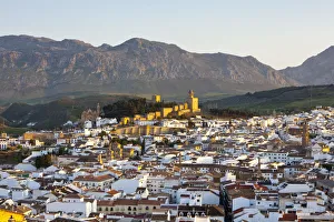 Moorish Alcazaba (castle) & city overview at sunset, Antequera, Malaga Province, Andalusia Moorish Alcazaba (castle) & city overview at sunset, Antequera, Malaga Province, Andalusia