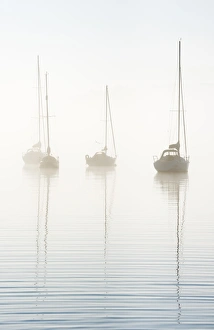 Morning mist on Windermere, Cumbria, UK Morning mist on Windermere, Cumbria, UK