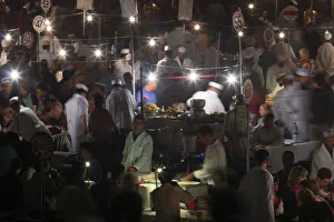 Morocco, Marrrakesh, Djemma El Fna Square, Night market Morocco, Marrrakesh, Djemma El Fna Square, Night market