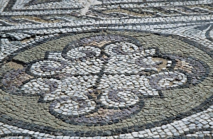 A mosaic on the floor of the Seaward or Ocean Baths A mosaic on the floor of the Seaward or Ocean Baths
