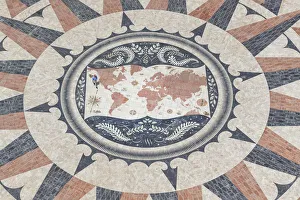 Mosaic map showing the discoveries routes in the 15th and 16th centuries, Monument Mosaic map showing the discoveries routes in the 15th and 16th centuries, Monument
