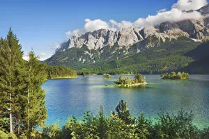 Cumulonimbus Cloud Formation Prints: Mountain impression at Eibsee - Germany, Bavaria, Upper Bavaria, Garmisch-Partenkirchen