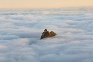 Mountain peak above the clouds, Santo Antao, Cape Verde Mountain peak above the clouds, Santo Antao, Cape Verde
