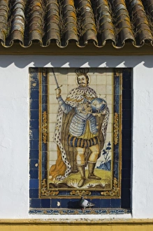 Print of Spanish King in Ceramic Tile Mosaic