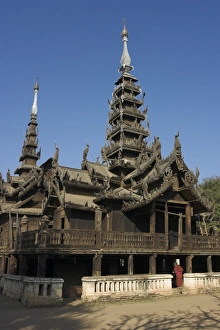 Myanmar, Bagan, Ancient wooden monastery of Nat Taung Kyaung (May-taung taik) Myanmar, Bagan, Ancient wooden monastery of Nat Taung Kyaung (May-taung taik)