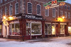 Newark, UK. Newark high street in winter Newark, UK. Newark high street in winter