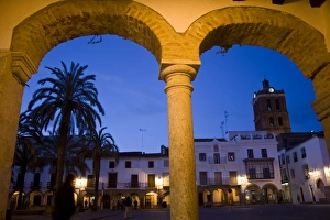 Night view in the downtown of Zafra, Extremadura, Spain Night view in the downtown of Zafra, Extremadura, Spain