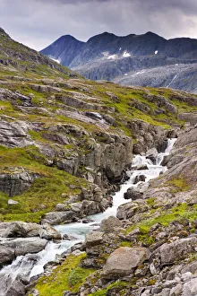 Norway, Western Fjords, Trollstigveien, river running through mountainous landscape Norway, Western Fjords, Trollstigveien, river running through mountainous landscape