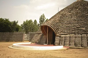 Nyanza, Rwanda. A reconstruction of the kings palace is the focus for the National Museum Nyanza, Rwanda. A reconstruction of the kings palace is the focus for the National Museum