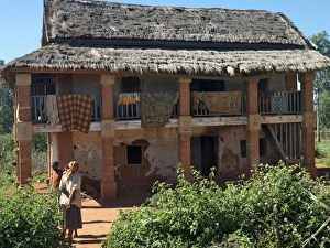 An old double-storied house with typical highland architecture An old double-storied house with typical highland architecture