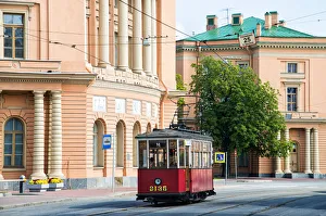 An old tram (tramvai), Saint Petersburg, Russia An old tram (tramvai), Saint Petersburg, Russia