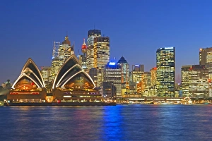 Opera House and Sydney skyline, Sydney, New South Wales, Australia Opera House and Sydney skyline, Sydney, New South Wales, Australia
