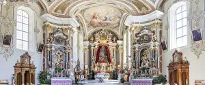 Villnoss Valley Parish Church Print, South Tyrol, Italy