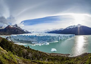 Prints of Perito Moreno Glacier, elevated view, Los Glaciares National Park, Santa Cruz Province, Patagonia, Argentina Argentina Heritage Site Prints: Perito Moreno Glacier Print, Elevated View