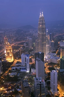 Petronas Twin Towers from KL Tower, Kuala Lumpur, Malaysia Petronas Twin Towers from KL Tower, Kuala Lumpur, Malaysia