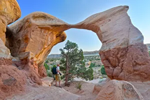 Photographer at Metate Arch, Devils Garden, Grand Staircase National Monument Photographer at Metate Arch, Devils Garden, Grand Staircase National Monument