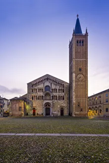 Piazza Duomo with Cathedral and bell tower. Parma, Emilia Romagna, Italy Piazza Duomo with Cathedral and bell tower. Parma, Emilia Romagna, Italy